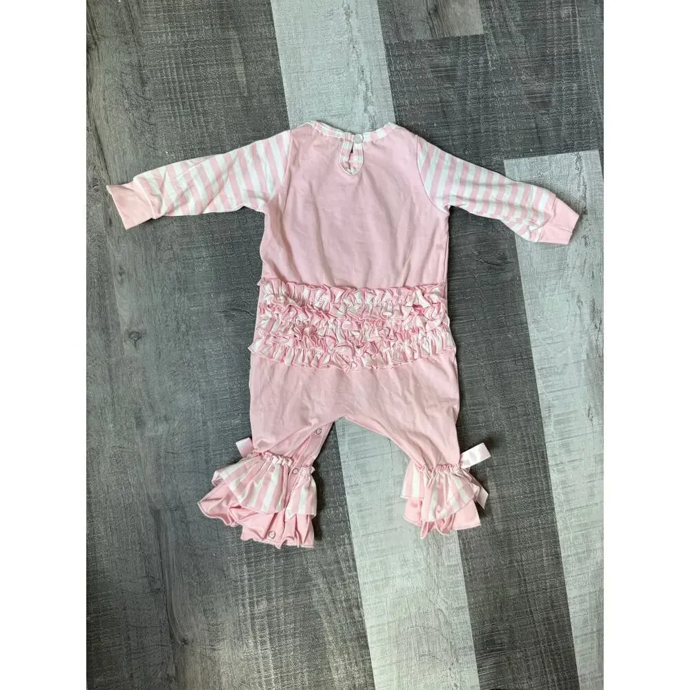 NWT Marie Nicole Christmas Gingerbread Romper Pajamas 6-12 Months